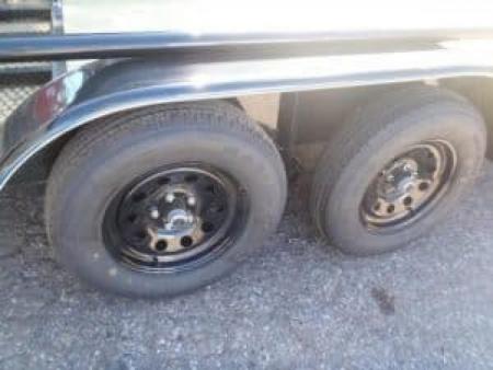 New 2027 Top Hat Trailers 83X14 Pipe Rail Utility Flatbed Trailer Ramp Gate Utility Trailer