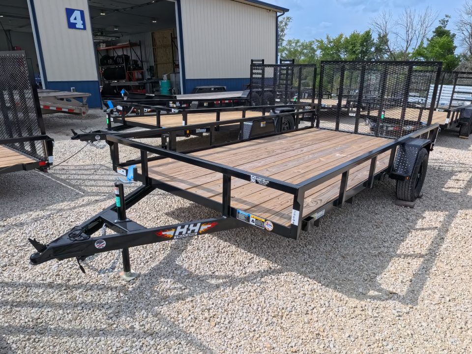 Transformer Steel Rails New 2026 H&H Trailers 82 x 14 Rail Side Steel Utility Trailer with 3K ...