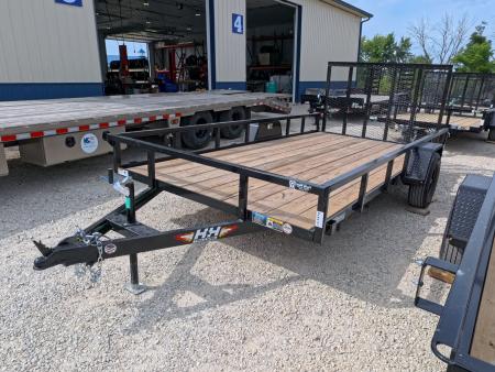 New 2026 H&H Trailers 82 x 14 Rail Side Steel Utility Trailer with 3K GVWR