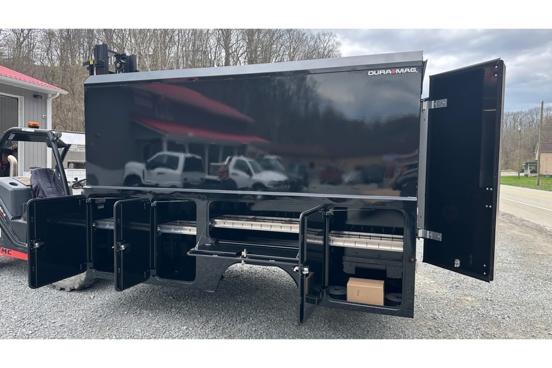 New Dura Mag Truck Bodies S-Series Aluminum Canopy Service Body 84"ca Cab and Chassis DRW Gloss Black