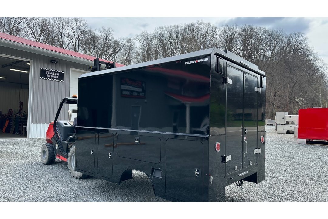 New Dura Mag Truck Bodies S-Series Aluminum Canopy Service Body 84"ca Cab and Chassis DRW Gloss Black