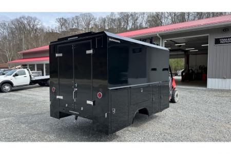 New Dura Mag Truck Bodies S-Series Aluminum Canopy Service Body 84"ca Cab and Chassis DRW Gloss Black