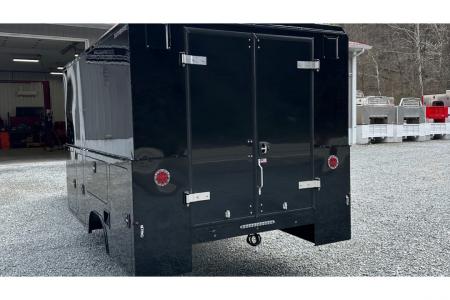 New Dura Mag Truck Bodies S-Series Aluminum Canopy Service Body 84"ca Cab and Chassis DRW Gloss Black