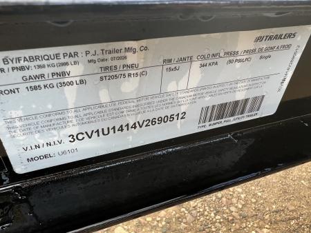 New 2027 PJ Trailers 10' Utility U6 Utility Trailer