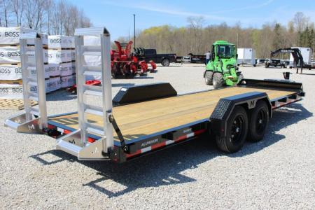New 2027 Moritz 7' x 22' Low Pro - Aluminum Ramps - Equipment Trailer - 16000# GVW