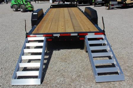 New 2027 Moritz 7' x 22' Low Pro - Aluminum Ramps - Equipment Trailer - 16000# GVW