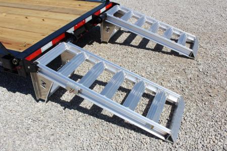 New 2027 Moritz 7' x 22' Low Pro - Aluminum Ramps - Equipment Trailer - 16000# GVW