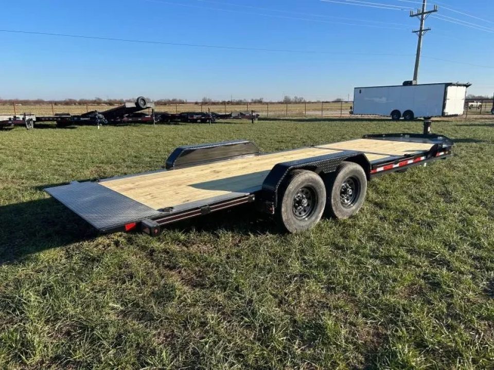 New 2027 Diamond C Trailers 82x22 Tandem 14.9K Gravity Tilt w/ 6' Stationary Deck & HD Tool Box Tilt Trailer