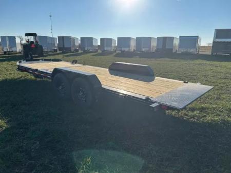 New 2027 Diamond C Trailers 82x22 Tandem 14.9K Gravity Tilt w/ 6' Stationary Deck & HD Tool Box Tilt Trailer