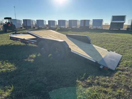 New 2027 Diamond C Trailers 82x22 Tandem 14.9K Gravity Tilt w/ 6' Stationary Deck & HD Tool Box Tilt Trailer