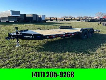 New 2027 Diamond C Trailers 82x22 Tandem 14.9K Gravity Tilt w/ 6' Stationary Deck & HD Tool Box Tilt Trailer