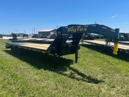 New 2027 Big Tex 102x25 Tandem 23.9K GN Flatbed w/ Mega Ramps, Load Lights, & 2-Speed Jacks