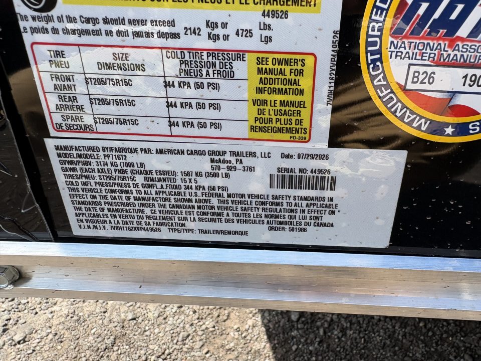 2027 Haulmark PP716T2 photo 6