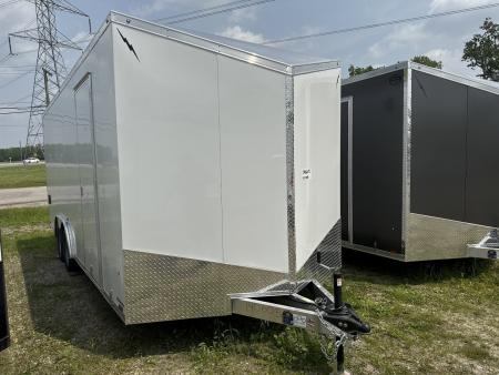 New 2025 Lightning 8.5 x 20 Enclosed All Aluminum Car Hauler with Ramp 7K GVW 7ft Interior Height