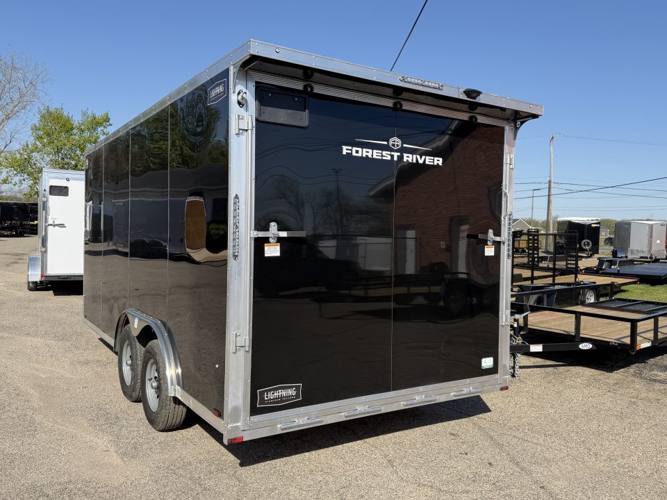 New 2027 Lightning 8.5 x 16 Enclosed All Aluminum Car Hauler with Ramp 10K GVW 6ft 6IN Interior Height
