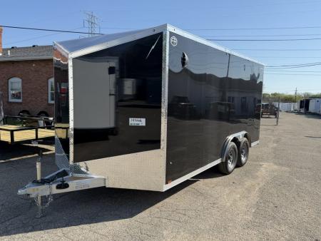 New 2027 Lightning 8.5 x 16 Enclosed All Aluminum Car Hauler with Ramp 10K GVW 6ft 6IN Interior Height