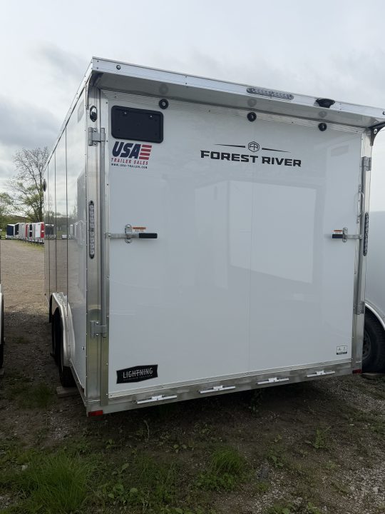 New 2027 Lightning 8.5 x 16 Enclosed All Aluminum Car Hauler with Ramp 7K GVW 6ft 6in Interior Height