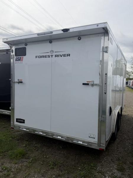 New 2027 Lightning 8.5 x 16 Enclosed All Aluminum Car Hauler with Ramp 7K GVW 6ft 6in Interior Height