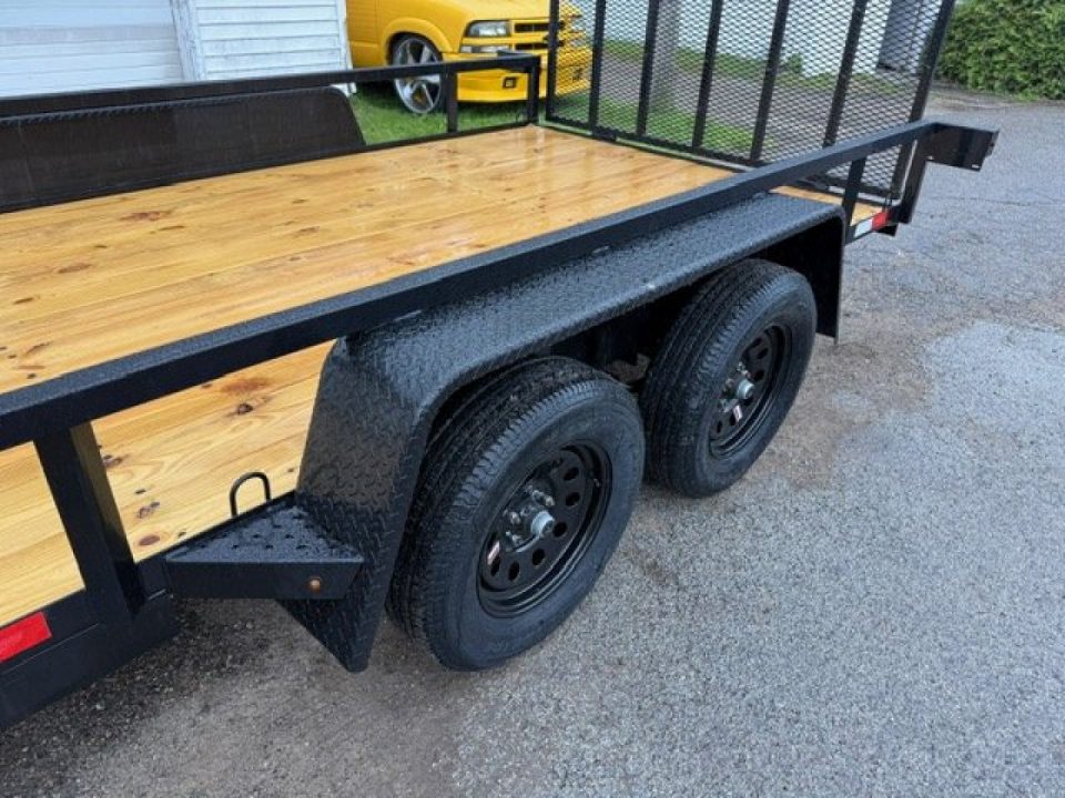 New 2025 Down 2 Earth Trailers 82 x 16 Low side Landscape Trailer with FOLD IN RAMP