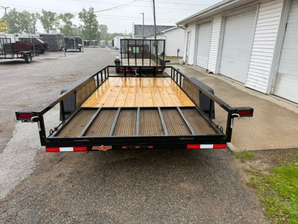 New 2025 Down 2 Earth Trailers 82 x 16 Low side Landscape Trailer with FOLD IN RAMP