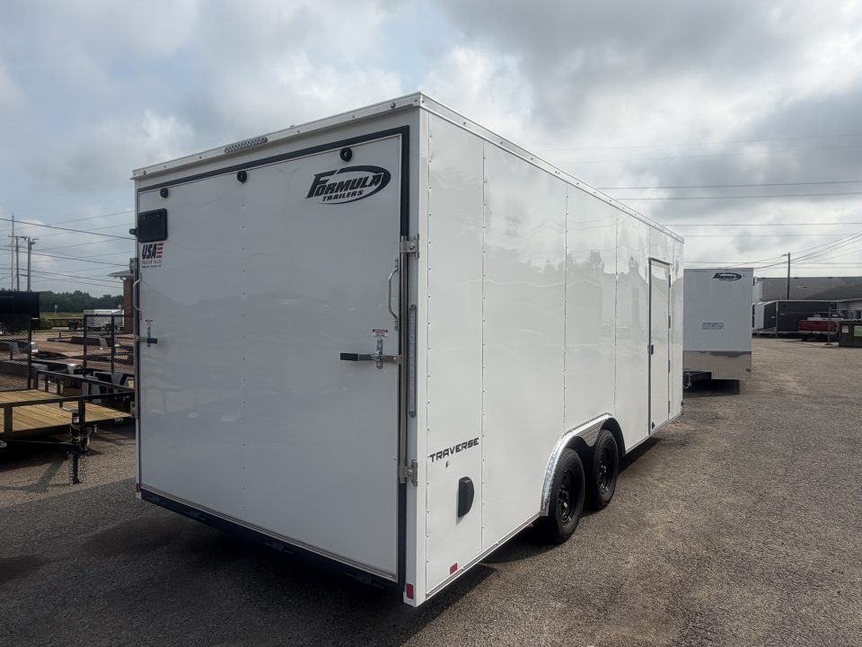 New 2027 8.5 x 20 7K GVW Formula Traverse Enclosed Trailer with ramp 7ft interior