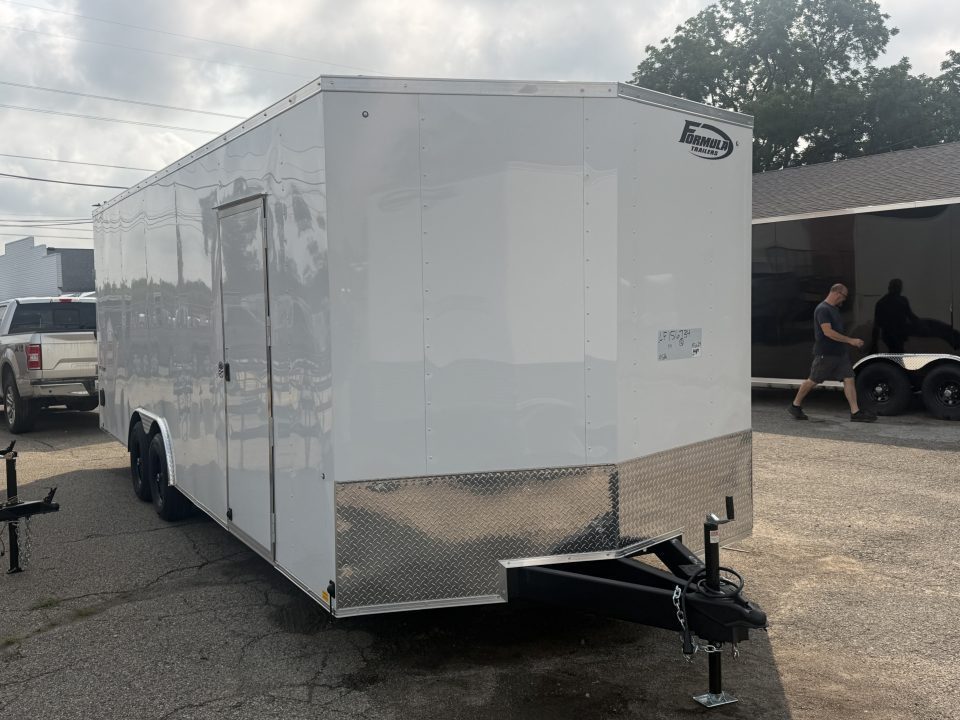New 2027 8.5 x 24 10K GVW Formula Traverse Enclosed Trailer with ramp 7ft interior