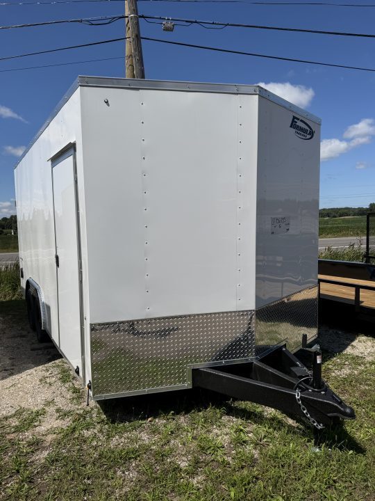 New 2027 8.5 x 16 7K GVW Formula Traverse Enclosed Trailer with ramp 7ft interior