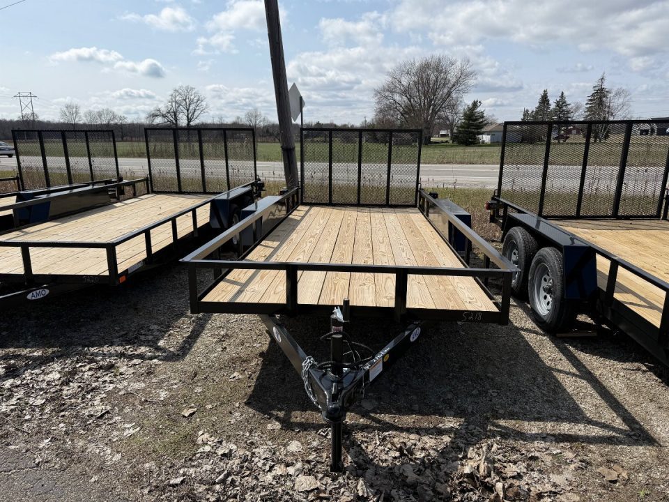New 2026 AMO 6.4 x 16 A.M.O. Tandem Landscape Trailer - 1 Axle Brake Landscape Trailer