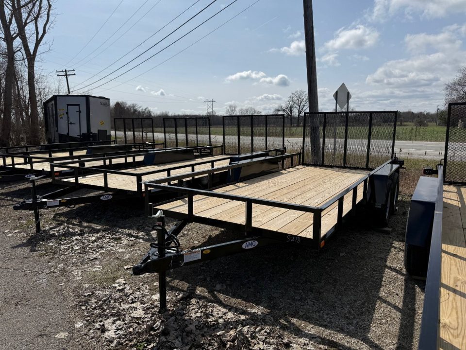 New 2026 AMO 6.4 x 16 A.M.O. Tandem Landscape Trailer - 1 Axle Brake Landscape Trailer