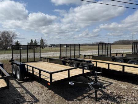 New 2026 AMO 6.4 x 16 A.M.O. Tandem Landscape Trailer - 1 Axle Brake Landscape Trailer
