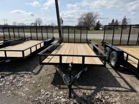 New 2026 AMO 6.4 x 16 A.M.O. Tandem Landscape Trailer - 1 Axle Brake Landscape Trailer