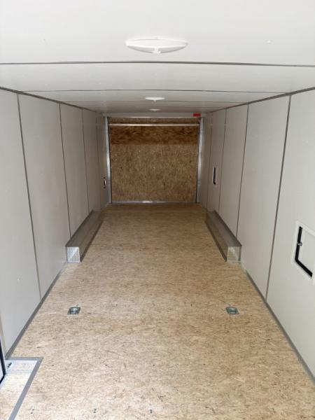 New 2027 Lightning 8.5 x 24 ( 8.5 X 27 ) Enclosed All Aluminum Combo Car Hauler with FRONT Ramp 10K GVW 7ft Interior Height - Black Out Package