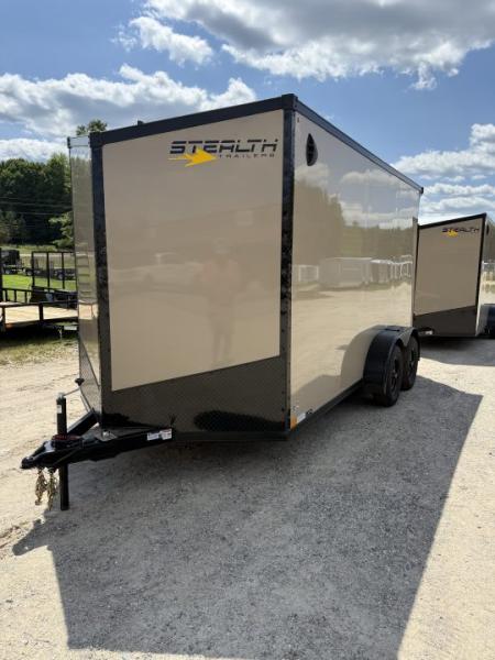 New 2026 Stealth Trailers 7X16 TAN W/BLACKOUT PACKAGE Cargo / Enclosed Trailer