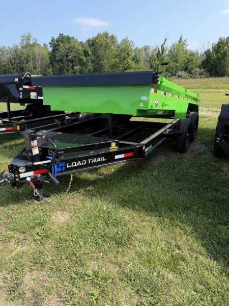 New 2027 Load Trail 83X14 14K 18  SIDES KAWASAKI GREEN Dump Trailer