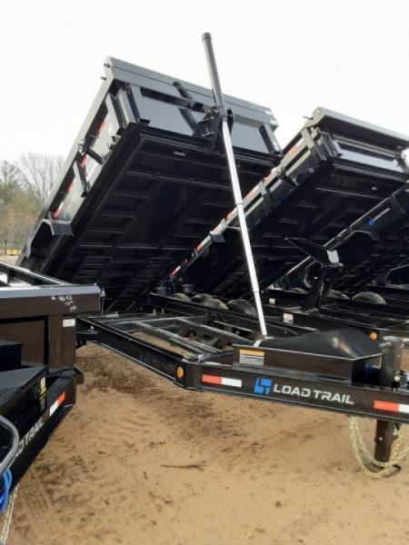 New 2027 Load Trail 83x14 14K BLACK TELESCOPIC 2FT WALL TELESCOPIC CYLINDER 7GA FLOOR Dump Trailer
