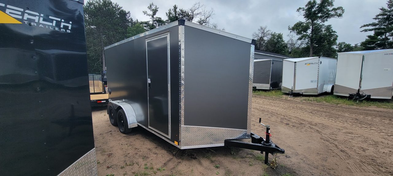 New 2027 Stealth Trailers 7X14 7X CHARCOAL RAMP Cargo / Enclosed Trailer