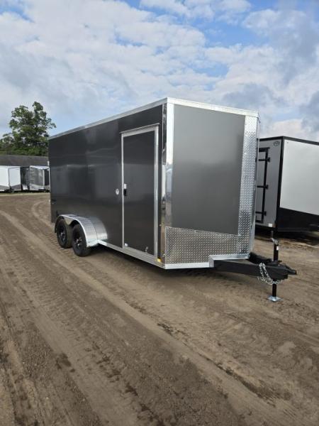 New 2027 Formula Trailers 7x16 CHARCOALW/Ramp Cargo / Enclosed Trailer