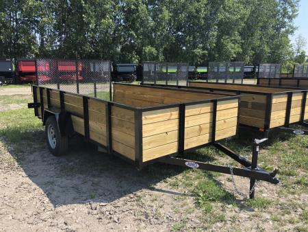 New 2026 AMO 6.4X12 Woodside w/ LED Lights and Spring Assist Gate Landscape Trailer