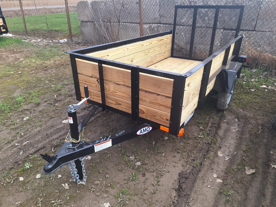 New 2026 AMO 4x8 Light Duty 2K High Side Utility Trailer