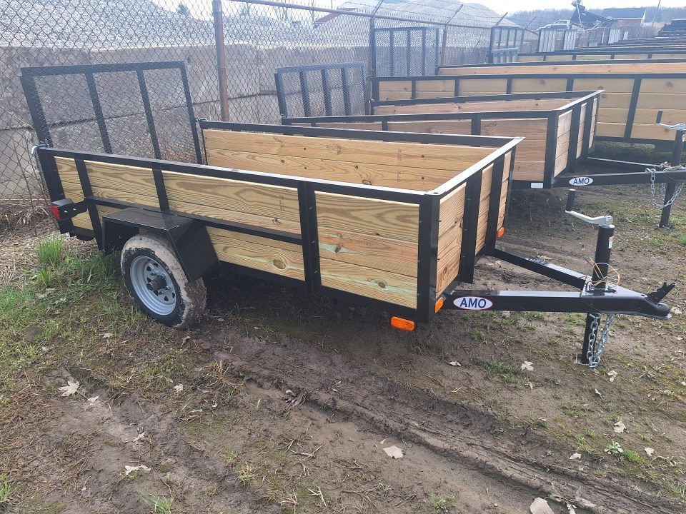 New 2026 AMO 4x8 Light Duty 2K High Side Utility Trailer