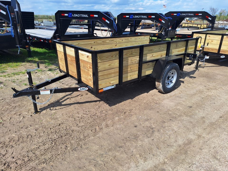 New 2026 AMO 5x10 High Woodside Utility Trailer W/ Led Lights and Spring Assist Gate
