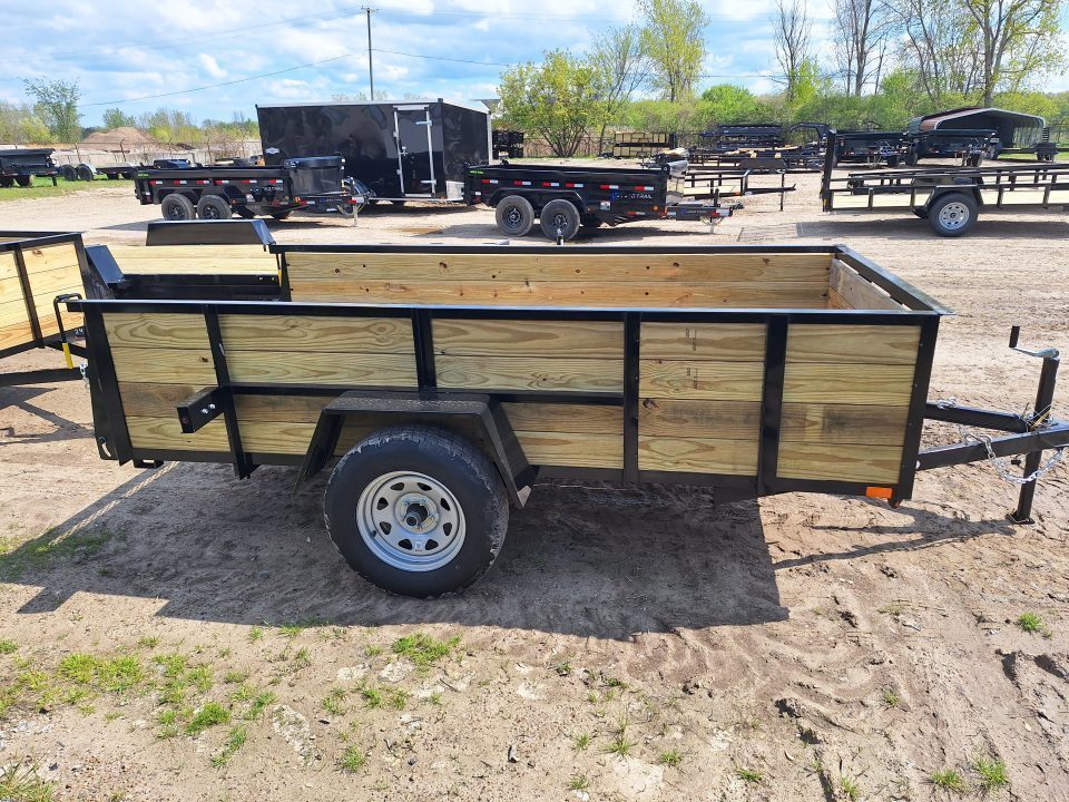 New 2026 AMO 5x10 High Woodside Utility Trailer W/ Led Lights and Spring Assist Gate