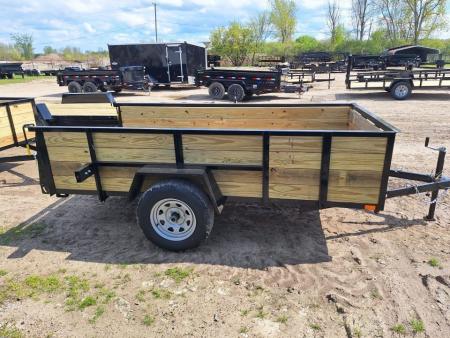 New 2026 AMO 5x10 High Woodside Utility Trailer W/ Led Lights and Spring Assist Gate
