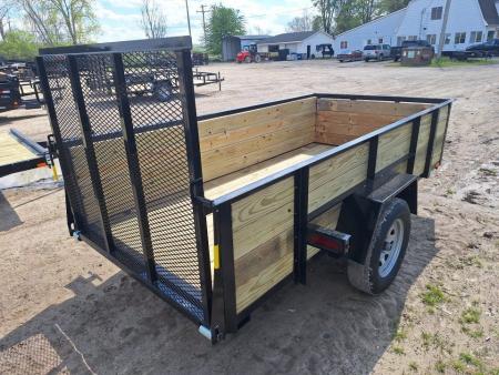 New 2026 AMO 5x10 High Woodside Utility Trailer W/ Led Lights and Spring Assist Gate
