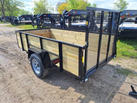 New 2026 AMO 5x10 High Woodside Utility Trailer W/ Led Lights and Spring Assist Gate