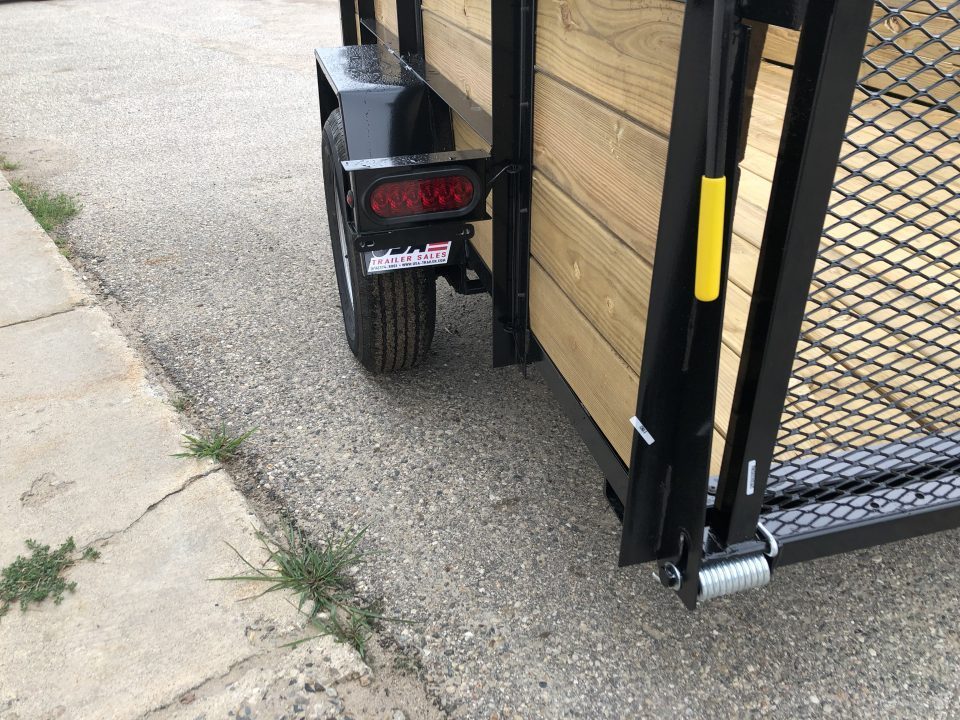 New 2027 AMO 6.4X10 W/ LED LIGHTS AND SPRING ASSIST GATE Landscape Trailer