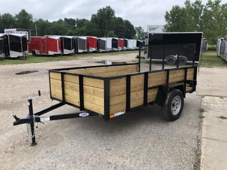 New 2027 AMO 6.4X10 W/ LED LIGHTS AND SPRING ASSIST GATE Landscape Trailer