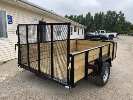 New 2027 AMO 6.4X10 W/ LED LIGHTS AND SPRING ASSIST GATE Landscape Trailer
