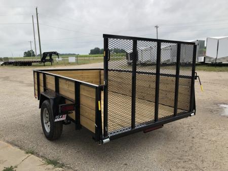 New 2027 AMO 6.4X10 W/ LED LIGHTS AND SPRING ASSIST GATE Landscape Trailer
