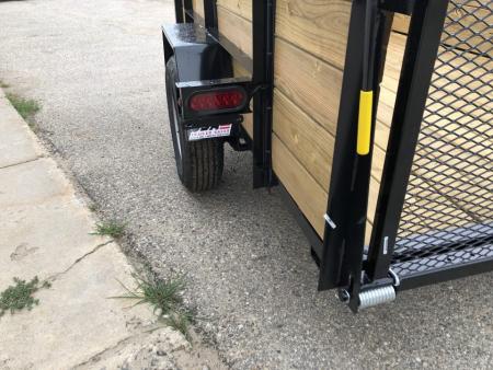 New 2027 AMO 6.4X10 W/ LED LIGHTS AND SPRING ASSIST GATE Landscape Trailer